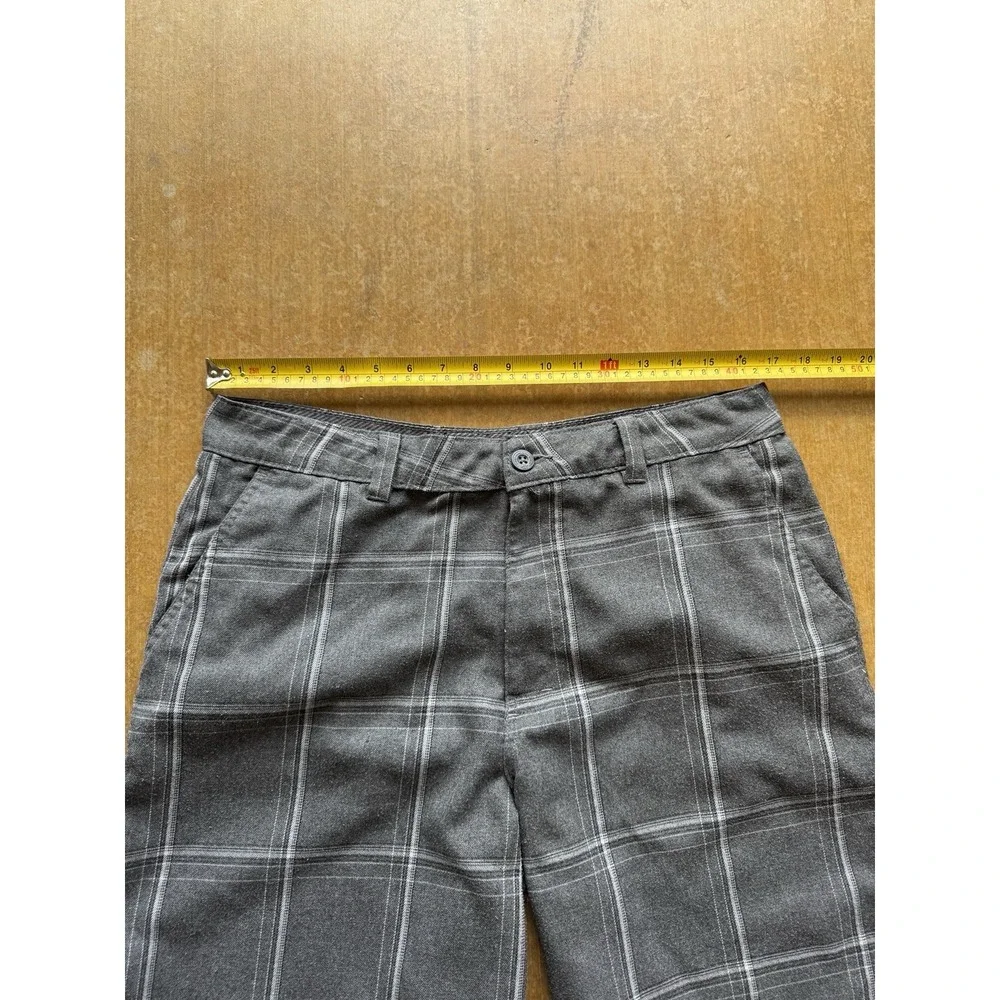 VTG Y2K O’Neill Plaid Checkered Gray Light Jorts Shorts Skater Baggy Y2K 34W